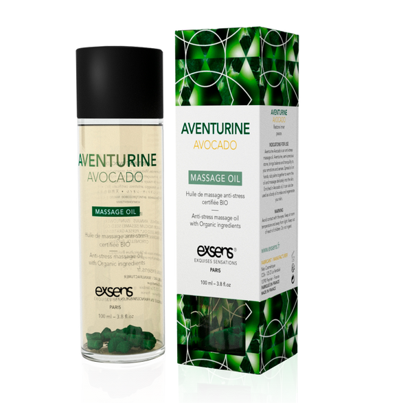 Olejek do masażu EXSENS Aventurine Avocado (antystres z awenturynem) 100ml, naturalny