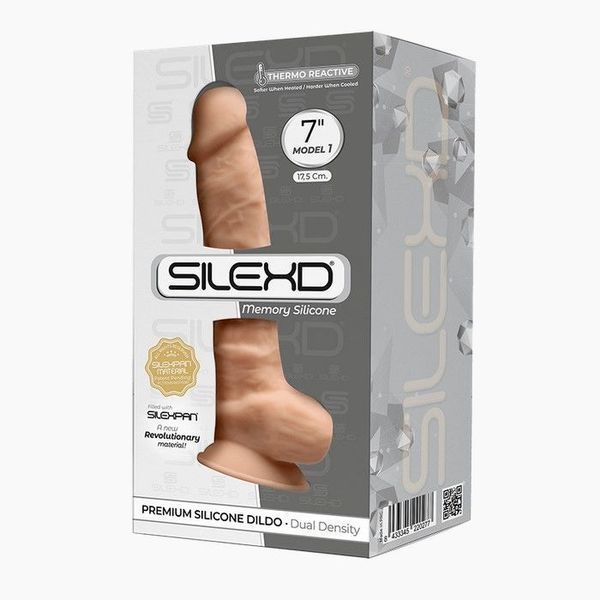 Фалоімітатор SilexD Johnny Flesh (MODEL 1 size 7in), двошаровий, силікон +Silexpan, діаметр 3,8см SO2389 SafeYourLove