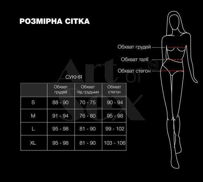 Лакована сукня Art of Sex - Demeter, чорний з ефектом голограми, розмір M SX3442 SafeYourLove