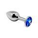 Light Blue Metal butt plug with crystal Alive Mini Metal Butt Plug M, size M