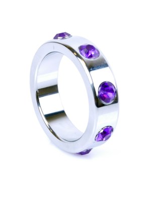 Эрекционное кольцо с фиолетовыми камнями 64-00006 фото