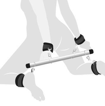 Art of Sex -Bondage Soft Touch BDSM Spreader, black color, Black