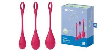 Satisfyer Yoni Power 1 zestaw kulek dopochwowych w kolorze czerwonym