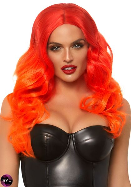 Leg Avenue Ombre long wavy wig Orange SO7938 SafeYourLove