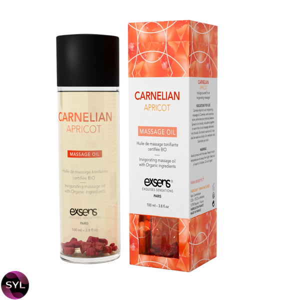 Масажна олія EXSENS Carnelian Apricot (бадьорна з сердоліком) 100мл, натуральна SO2378 SafeYourLove