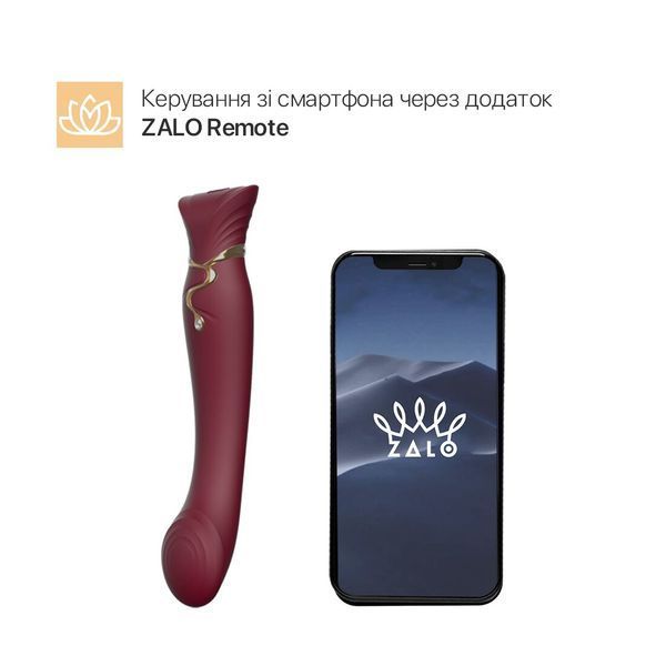 Смартвибратор 3в1 Zalo &mdash; Queen, пульсирующая жемчужина и вакуум, кристалл Swarovski SO6662 фото