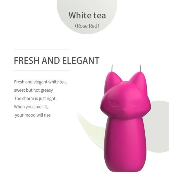 Low-temperature chanterelle candle Roomfun Rose with white tea aroma, pink