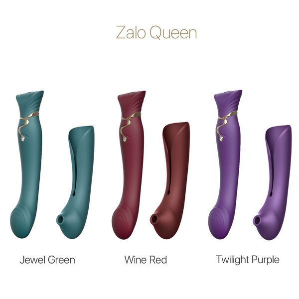 Смартвибратор 3в1 Zalo &mdash; Queen, пульсирующая жемчужина и вакуум, кристалл Swarovski SO6662 фото