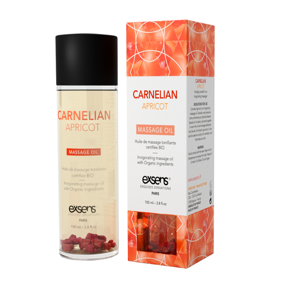 Olejek do masażu EXSENS Carnelian Morela (orzeźwiający z karneolem) 100ml, naturalny