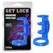 Nozzle with vibration Chisa Get Lock Vibrating Cock Cage and erection rings, blue