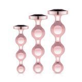 Набір анальних іграшок Rosy Gold - Metal Butt Plug Set 3 Pieces SX3070 SafeYourLove