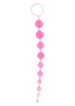 Анальний ланцюжок Toy Joy з кульками різного діаметру, рожевий, 25 см х 2 см 9259 TOY/ SafeYourLove