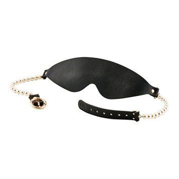 Маска BDSM Boudoir Pearl Blindfold Guilty Pleasure, чорно-золота GP520153 SafeYourLove