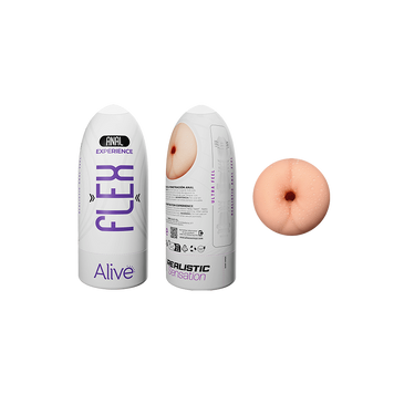 Alive Flex Anal M masturbator z kolbą, beżowy, 16 x 6,5 cm