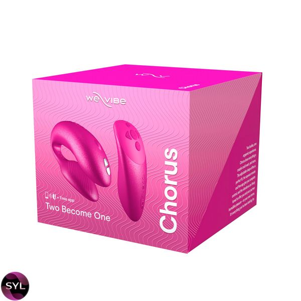 Смарт-вібратор для пар We-Vibe Chorus Cosmic Pink, сенсорне керування вібраціями стисненням пульта SO6921 SafeYourLove