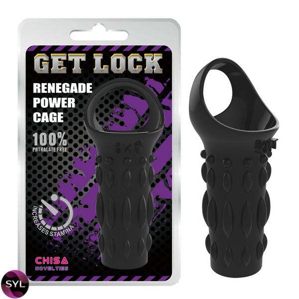 Насадка с кольцом для мошонки Chisa Renegade Power Cage Black CH69450 фото
