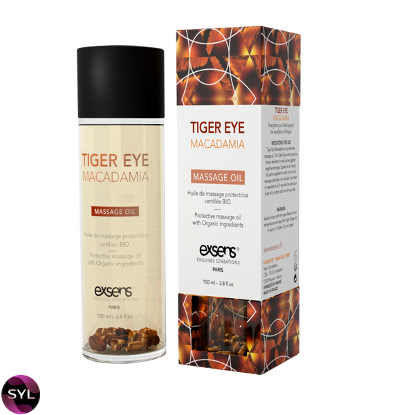 Масажна олія EXSENS Tiger Eye Macadamia (захист з тигровим оком) 100мл, натуральна SO2379 SafeYourLove