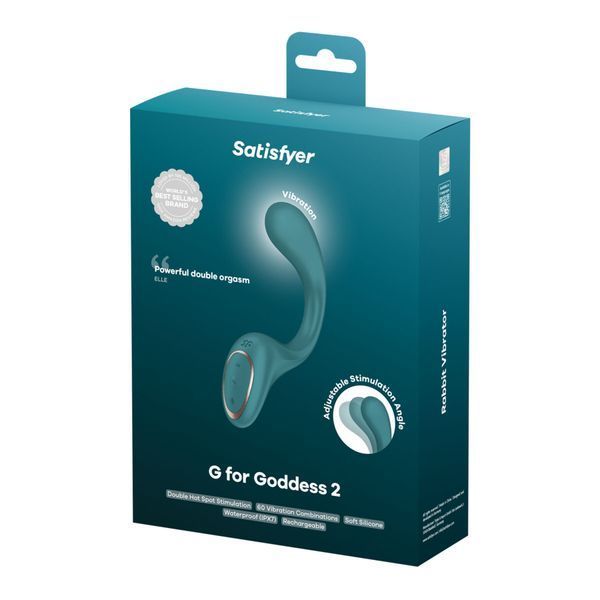 Wibrator waginalno-łechtaczkowy Satisfyer G dla Goddess 2 Butelkowa zieleń, 2 silniki