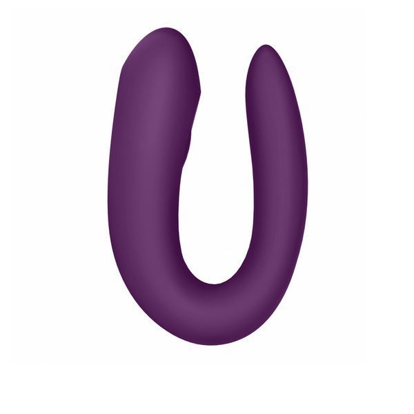 Fioletowy satisfyer Double Joy Smart Couples Wibrator z szerokim stymulatorem łechtaczki
