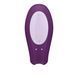 Fioletowy satisfyer Double Joy Smart Couples Wibrator z szerokim stymulatorem łechtaczki