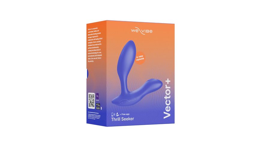 Смарт-вибромассажер простаты We-Vibe Vector+ ROYAL BLUE, пульт ДУ, регулируемый угол наклона SO8242 фото