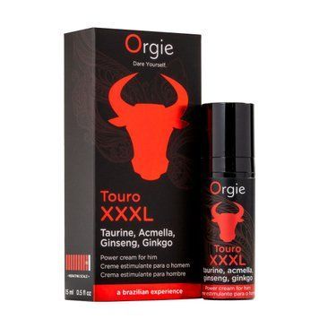 Cream for strengthening erection Orgie Touro XXXL Power Cream, 15 ml, with the effect of vibration