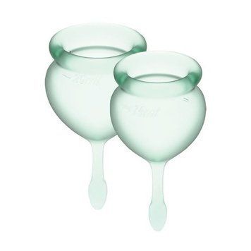 Zielone kubeczki menstruacyjne Satisfyer Feel Good