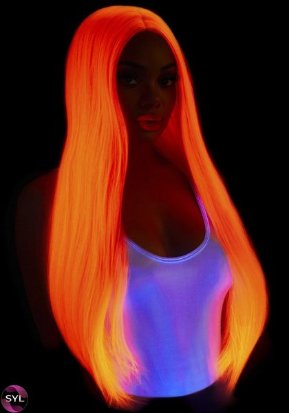 Перука Leg Avenue 33″ Long straight center part wig neon pink SO8590 SafeYourLove