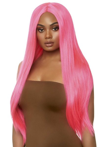 Парик Leg Avenue 33″ Long straight center part wig neon pink SO8590 фото