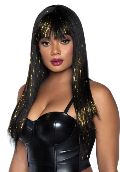 Leg Avenue Long bang wig with tinsel/Gold SO7940 фото