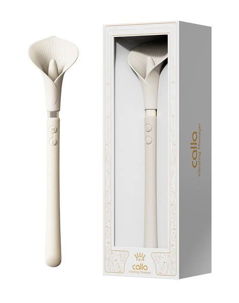 Розкішний вібромасажер Zalo &ndash; Calla Ivory, двосторонній, 2 мотори SX1281 SafeYourLove