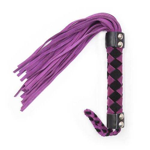 Флогер кожа leather DS Fetish flogger Purple Black 38 cm 292301045 фото