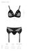 Комплект білизни Passion NESSY SET L/XL black, бюстгальтер, пояс для панчіх, стрінги SO8457 фото 7 Safeyourlove