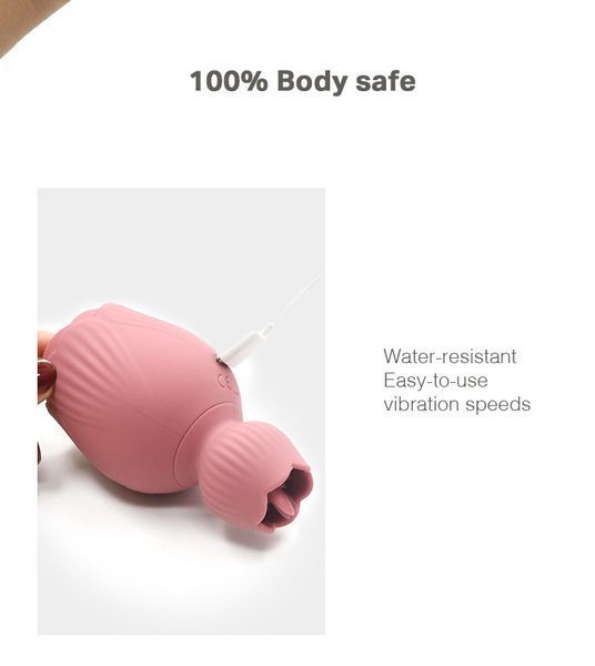 Вибратор для клитора-цветок двусторонний Sweet Em Velvet Lure 89707 фото