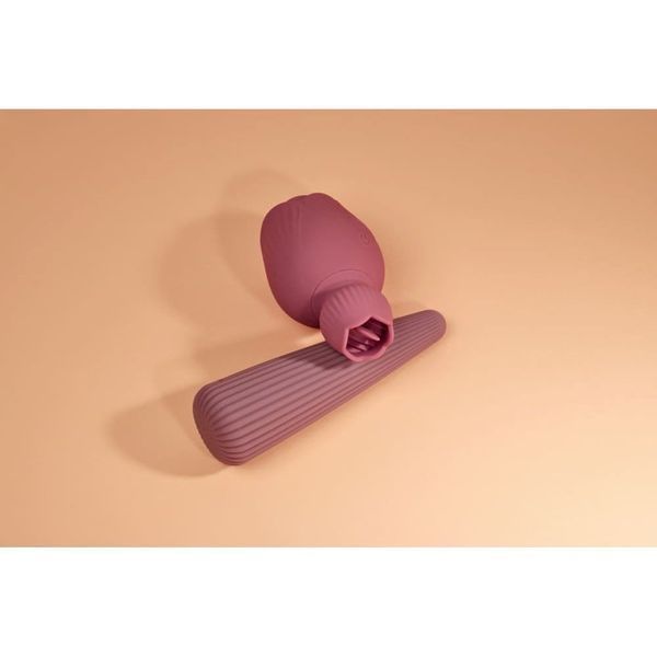 Вибратор для клитора-цветок двусторонний Sweet Em Velvet Lure 89707 фото