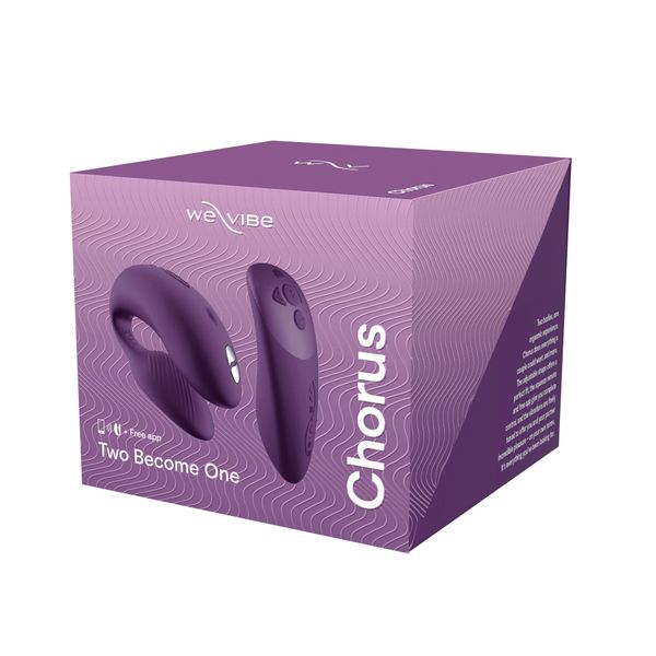 Смарт-вибратор для пар We-Vibe Chorus Purple, сенсорное управление вибрациями сжатием пульта SO6923 фото