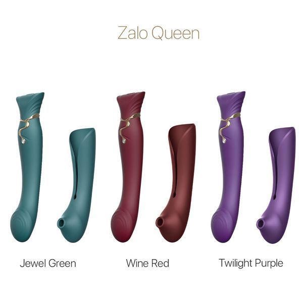 Zalo 3w1 Smart Vibrator &mdash; Queen Twilight, pulsująca perła i pr&oacute;żnia, kryształ Swarovskiego, Purple