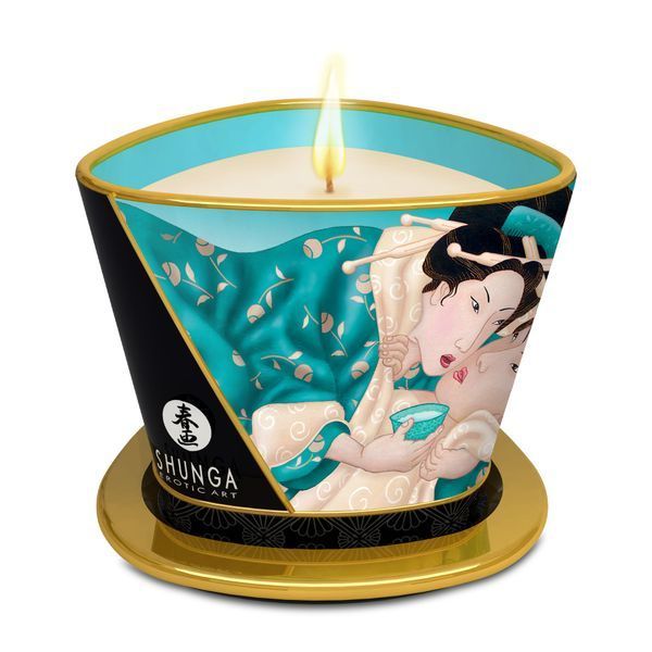Świeca do masażu Island Blossom, zapach: kwiaty tropikalne, 170 ml. SHUNGA (Kanada)