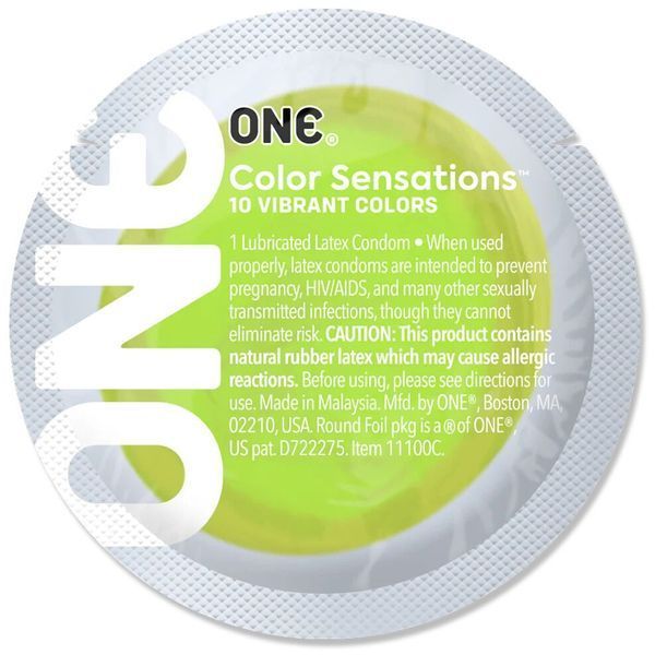 Condom ONE Color Sensations Roll ONE on, 1 pc., light green, smooth, with lubricant