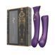 Zalo 3w1 Smart Vibrator &mdash; Queen Twilight, pulsująca perła i pr&oacute;żnia, kryształ Swarovskiego, Purple