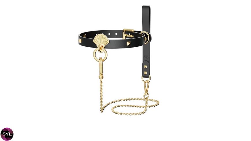 Розкішний нашийник з повідцем Zalo Collar & Leash Set Black SO8228 SafeYourLove