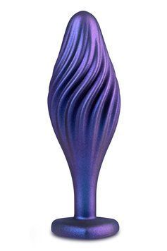 Korek analny Blush Anal Adventures Matrix z teksturą zdobioną kamieniem, Purple