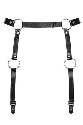 Гартеры Obsessive A741 garter belt black, искусственная кожа SO7854 фото