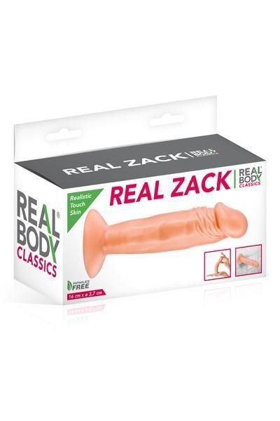 Фалоімітатор Real Body — Real Zack Flesh, TPE, діаметр 3,7 см SO2217 SafeYourLove