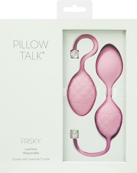 Розкішні вагінальні кульки PILLOW TALK - Frisky з кристалом, діаметр 3,2 см, вага 49-75гр SO2721 SafeYourLove