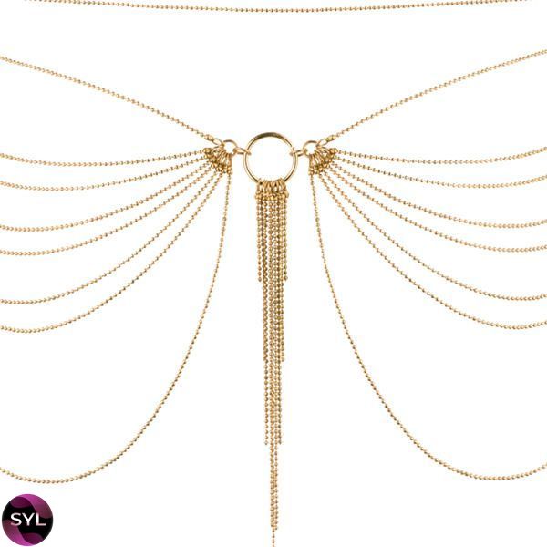 Ланцюжок на трусики або ліф Bijoux Indiscrets MAGNIFIQUE Waist Chain - Gold, прикраса на тіло SO2660 SafeYourLove