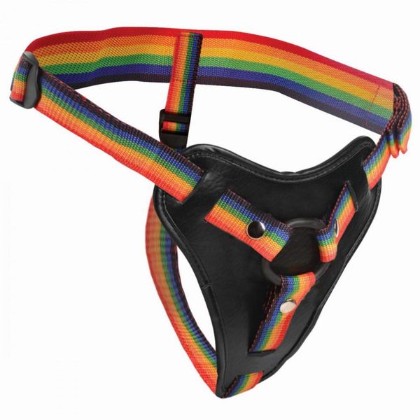 Трусики для страпону райдужні Strap U Take the Rainbow Universal AG48110 SafeYourLove