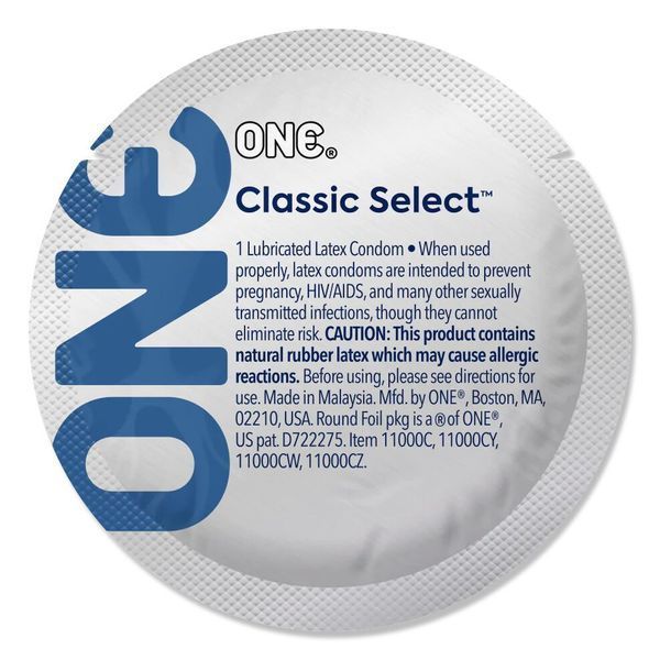 Condom ONE Classic Select Artist Collection, 1 piece, smooth, with lubricant, designer packaging
