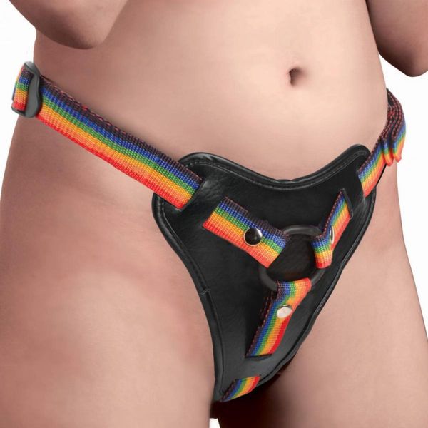 Трусики для страпону райдужні Strap U Take the Rainbow Universal AG48110 SafeYourLove