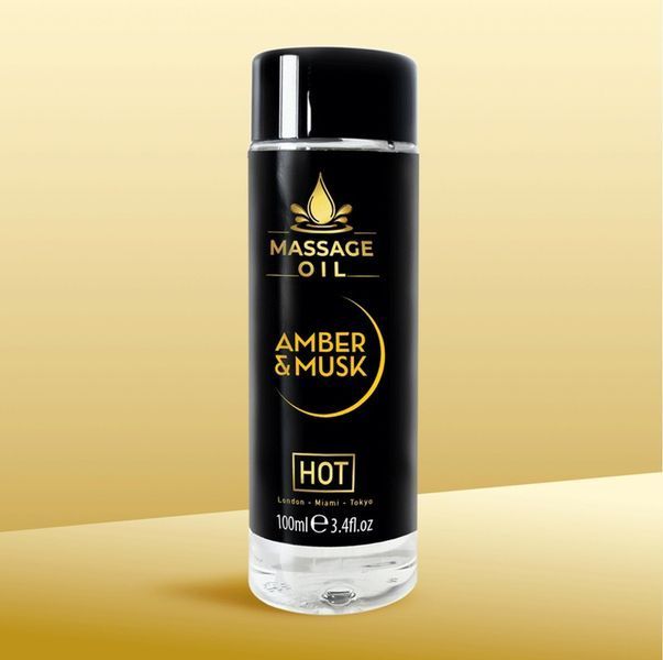 Gorący olejek do masażu Amber Musk o aromacie piżma bursztynowego, 100 ml